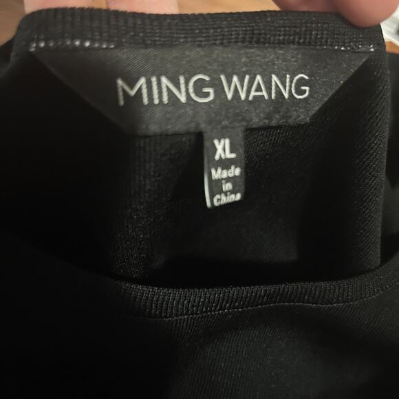 Ming Wang Dress Sleeveless Sheath Black Filament Acrylic Knit Evening Holiday XL - Picture 5 of 7